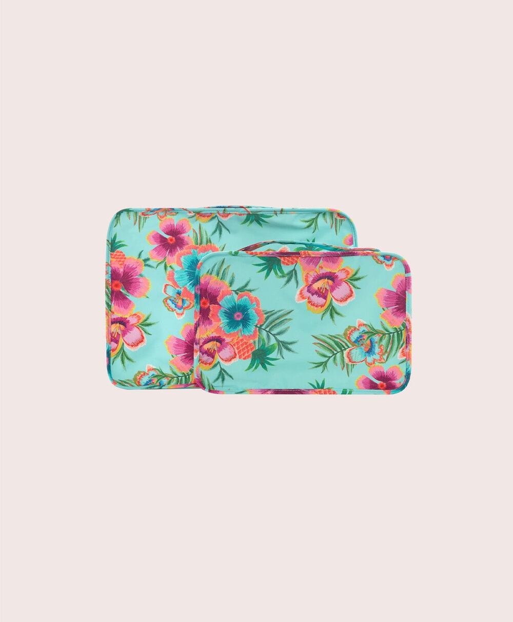 PQ Swim Packing Cubes Set of 2 NWT Hawaii Print Resort Vacation College